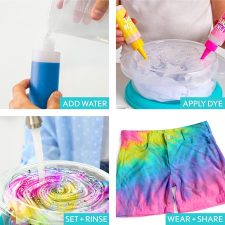 Just My Style Tie-Dye Design Studio Less-Mess Tie-Dye Activity Kit, Art & Craft Kits for Boys & Girls, Kids & Teens