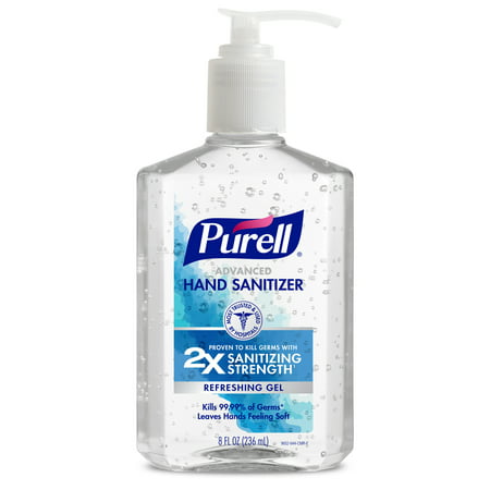 Purell Advanced Hand Sanitizer Refreshing Gel, 8 oz Pump Bottle