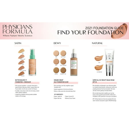 Physicians Formula Butter Believe It! Foundation + Concealer, Medium, Medium