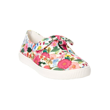 Comfortview Women's Wide Width The Anzani Sneaker Sneaker, Gardenia Floral, 10 M