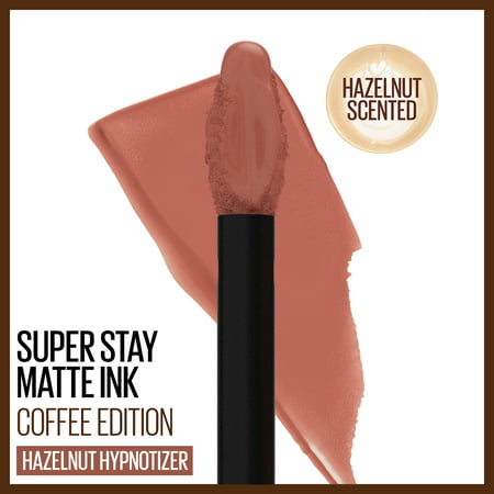 Maybelline SuperStay Matte Ink Liquid Lipstick, Coffee Edition, Hazelnut Hypnotizer, 0.17 fl. oz.02 - Hazelnut Hypnotizer 260,