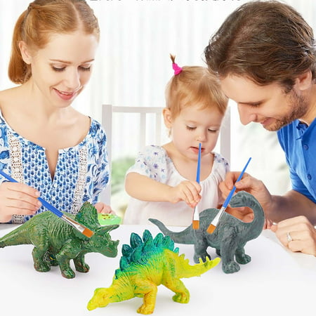 3D Dinosaurs Painting Kit with 6 Dinos for Kids Age 3-15, Arts and Crafts Kits Drawing Toys with Dinosaurs Set Creativity Gifts for Boys and Girls