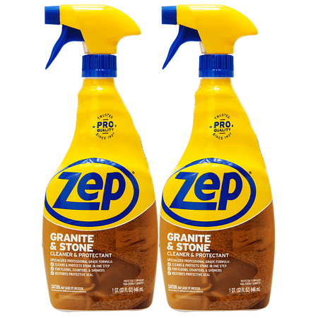 Zep Granite and Stone Cleaner and Protectant 32 oz. (Pack of 2) Cleans and Protects Delicate Surfaces