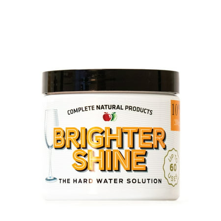 Brighter Shine - 60 Uses, Natural Lemon Dishwasher Additive & Citric Acid Cleaner, Hard Water Spots Remover