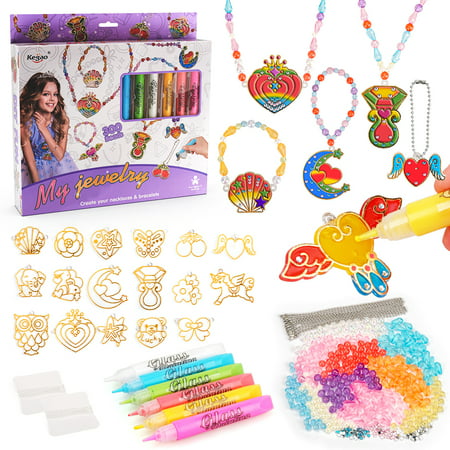 SUNNYPIG Arts and Crafts for Kids 5 6 7 8 Year Old Craft Kits for Girls Boys Age 10 Art Set Birthday Gifts for Kids 6-12 Art Set for Children Kids Age 5-10 Year Old Early Development & Activity ToysNecklace,