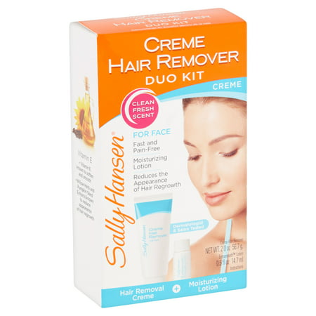 Sally Hansen Creme Hair Remover Kit for Face, 2.5 Oz.