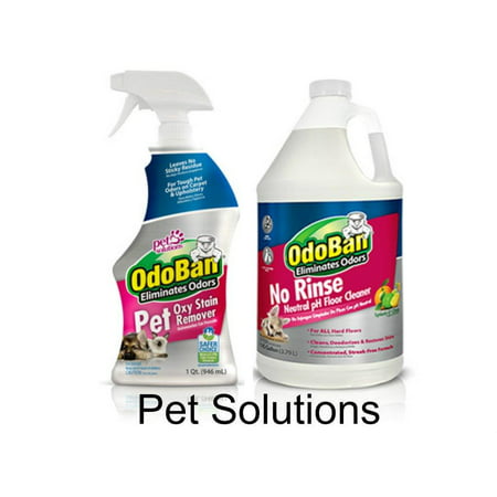 OdoBan Pet Solutions 32oz Spray Bottle and 1 Gal Neutral pH Floor Cleaner Concentrate
