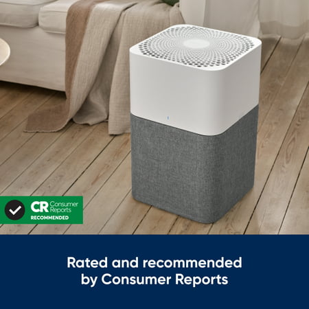 Blueair Air Purifier for Home Large Room up to 2640sqft, HEPASilent 23dB, Wildfire, Removes 99.97% of Smoke Allergens Dust Mold Pet Hair Odor Virus Bacteria Down to 0.1 Micron, Blue 211+ Auto, Gray