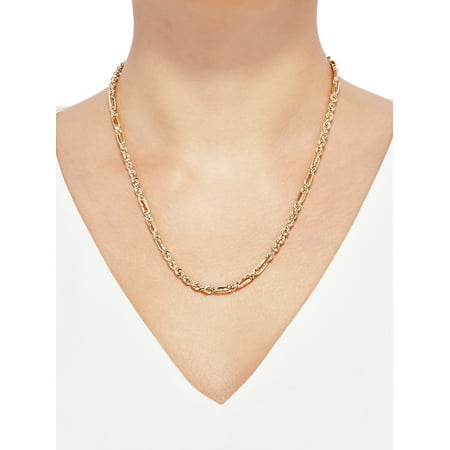 Brilliance Fine Jewelry 10K Yellow Gold Hollow 4.0MM Milano Rope Chain, 22"