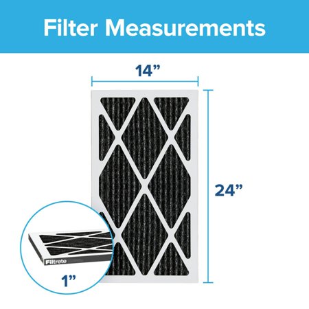 Filtrete by 3M 14x24x1, MERV 11, Allergen Plus Odor Reduction HVAC Furnace Air Filter, 1200 MPR, 1 Filter