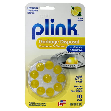 Garbage Disposal Cleaner and Deodorizer, Original Fresh Lemon Scent, Value 2-Pack for 20 Cleanings, Plink balls clean and deodorize kitchen sink disposal By Plink