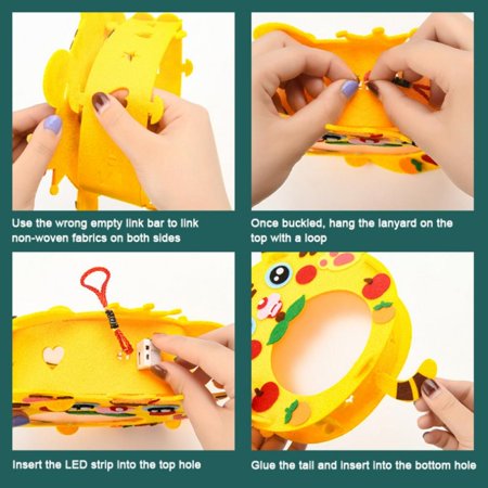 3D Art Kit for Kids - Makes a Light-Up Animal Lantern with Felt - Kids Gifts - DIY Arts & Craft Kits for Girls and Boys Ages 8-12#03,