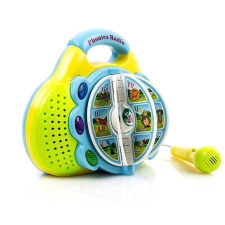 Toysery Child Phonics Radio Toy for Kids - Educational Learning Toy with Mic, Music & Colorful Lights for Boys and Girls