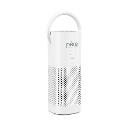 Pure Enrichment? PureZone? Mini Portable Air Purifier - True HEPA Filter Cleans Air, Helps Alleviate Allergies, Eliminates Smoke & More ? Ideal for Traveling, Home, and Office Use (White)White,