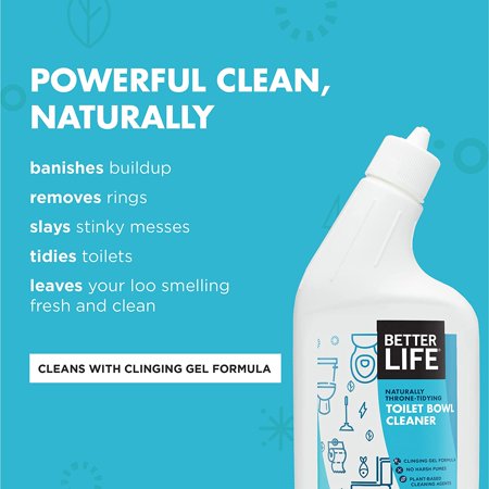 Better Life Natural Toilet Bowl Cleaner, Tea Tree & Peppermint Scent, 24 Fl Oz (Pack of 2)