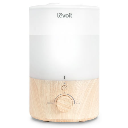 Levoit Ultrasonic Cool Mist Humidifier for Room, 3L Top Fill humidifier for Large Rooms, Bedrooms, Baby, With Adjustable Mist Mode?Nightlight? Dual 150, Wood