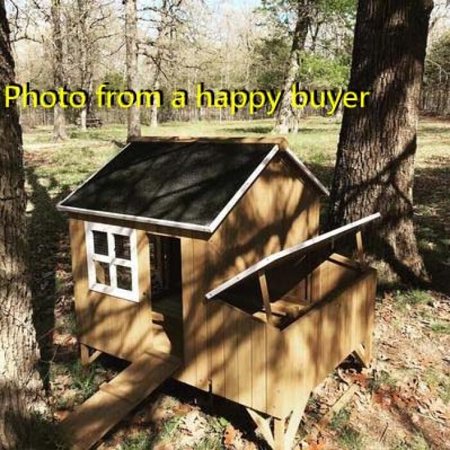 Omitree Deluxe Backyard Large Wood Chicken Coop Hen House 4-8 Chickens with 3 nesting box