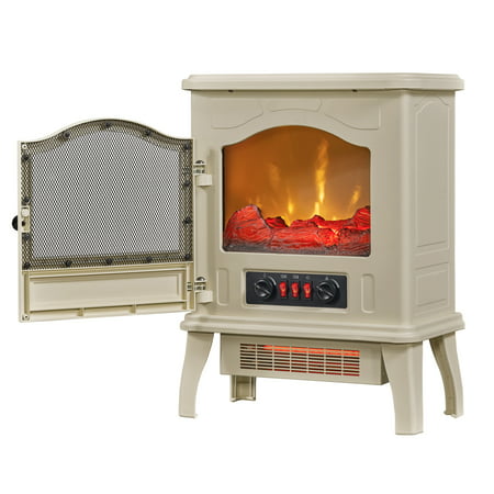 ChimneyFree Powerheat Infrared Quartz Electric Stove Heater, CreamCream,