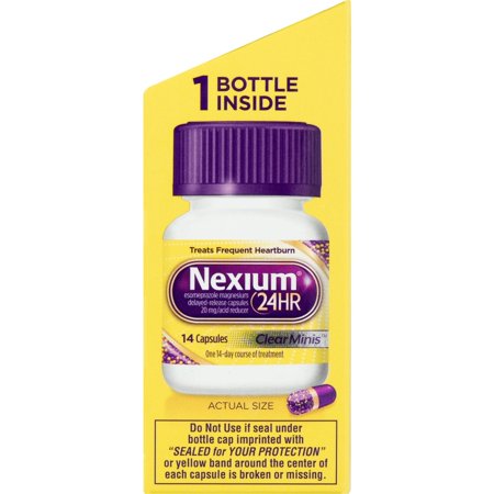 Nexium 24HR Clear Minis Acid Reducers Capsules, 20mg 14 ea (Pack of 4)