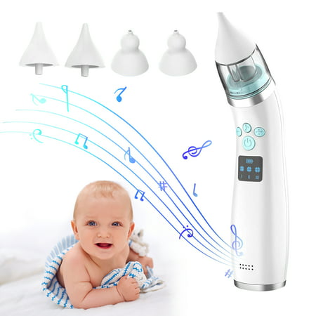 Baby Nasal Aspirator Automatic Snot Sucker Electric Baby Nose Cleaner Nose Mucus Boogies Vacuum Cleaner with 3 Levels of Suction Rechargeable Portable Mucus Remover for Newborn Infant Toddler Kid