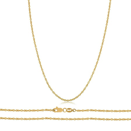 Orostar 14k Yellow Gold Dainty Cable Chain for Pendants | Strong Cable Link with 2mm Thickness and Size 16-20 inches