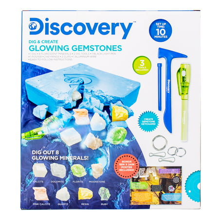 Discovery Glowing Gemstone Dig, Art & Craft Kits for Boys & Girls, Kids & Teens