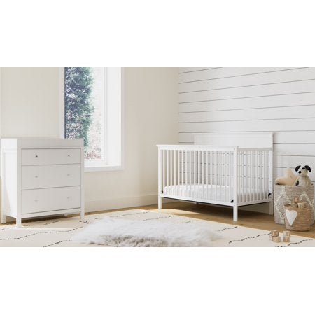 Storkcraft Horizon 5-in-1 Convertible Baby Crib, WhiteWhite,
