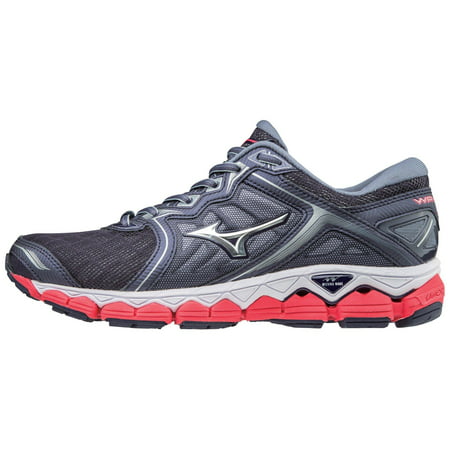 Wave Sky Womens - Mizuno, Gray Stone/Silver/Paradise Pink, 6 B US