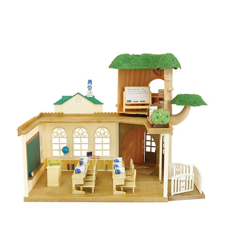 Calico Critters Country Tree School, Dollhouse Playset with Furniture and Accessories