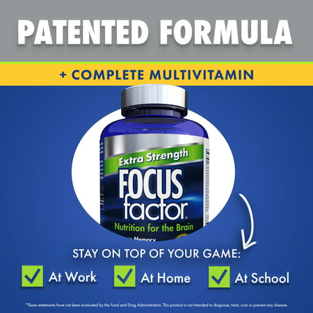 Focus Factor Extra Strength 60ct- Memory, Concentration, Focus Brain Supplement
