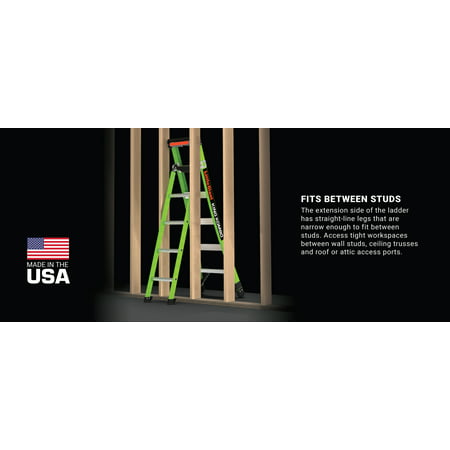 Little Giant King Kombo 6'-10' Fiberglass 3-in-1 Combo Ladder, Type 1AA - 375 lbs. Rated, 6