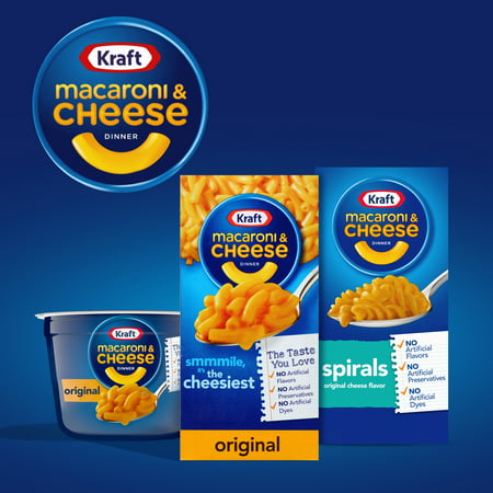 Kraft Original Mac N Cheese Macaroni and Cheese Dinner, 7.25 oz Box, NA, 2.5 oz