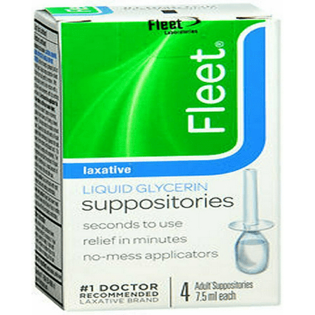 Fleet Glycerin Suppositories Liquid Applicator 7.5Mlx4Ct, 5-Pack