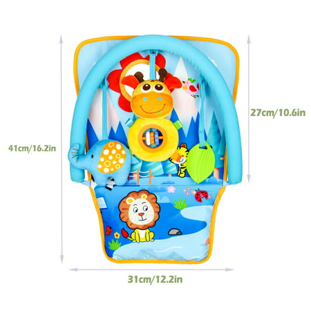 Blublu Park Baby Rear Car Seat Toys, Infants Hanging Toys Gym Activity Play Center Travel, Lion