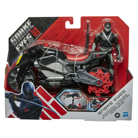 G.I. Joe Core Ninja Snake Eyes Motorcycle Vehicle Playset, 6 Pieces, Standard