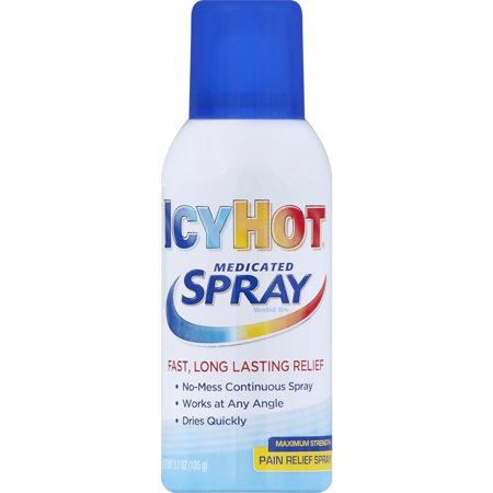 2 Pack - ICY HOT Medicated Pain Relief Spray Maximum Strength 3.7 Oz Each