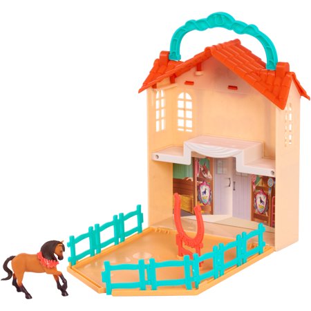 DreamWorks Spirit Riding Free Riding Academy Stow N? Go, Kids Toys for Ages 3 up