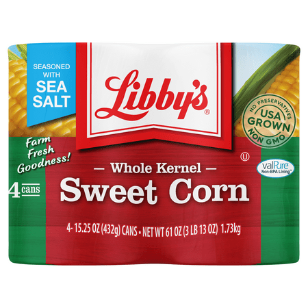 (4 Cans) Libby's Whole Kernel Sweet Corn, 15 oz