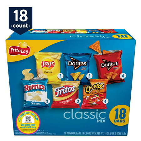 Frito-Lay Snacks Classic Mix Variety Pack, 1 oz, 18 Count (Assortment May Vary), 18 Count - Box