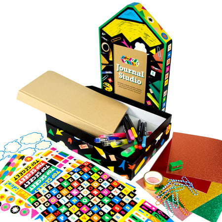 Smarts & Crafts Unisex Make Your Own Hardbound Journal Studio Kit, 33 Pieces for Kids & Teens