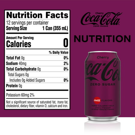 Coca-Cola Zero Cherry Diet Soda Soft Drink, 12 fl oz, 12 Pack