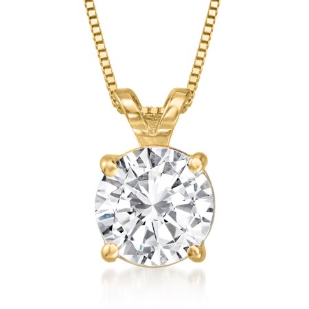 Ross-Simons 1.20 Carat Diamond Solitaire Necklace in 14kt Yellow Gold