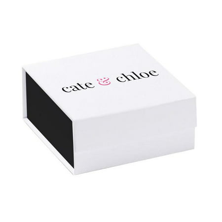 Cate & Chloe Infinity 18k White Gold Plated Birthstone Earrings, Flower Crystal Earrings for Women, Teens, Girls, Anniversary, Birthday Jewelry Gift, Garnet January Birthstone