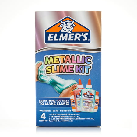 Elmer's Metallic Slime Kit: Supplies Include Metallic Glue, Elmer?s Magical Liquid Slime Activator, 4 Count