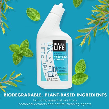 Better Life Natural Toilet Bowl Cleaner, Tea Tree & Peppermint Scent, 24 Fl Oz (Pack of 2)