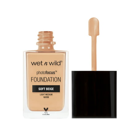 wet n wild Photo Focus Liquid Foundation, Light Medium, Matte, Soft Beige, 1 fl ozSoft Beige,