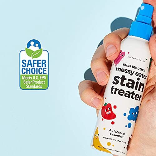 Miss Mouth?s Messy Eater Non-Toxic Baby and Kids Stain Remover for Clothing, Carpet, Fabric, and Upholstery. Kid Tested and Mom Approved (120ml, 4 oz Spray Bottles) 2 Pack, 2 Pack - 4oz Bottles