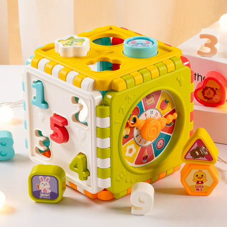 SAYLITA 6-in-1 Activity Cube for Toddlers Baby Educational Musical Toy for Kids - Early Development Learning Toys with 6 Different Activities - Best Gift for Children 1 2 3 Years OldMulticolor,