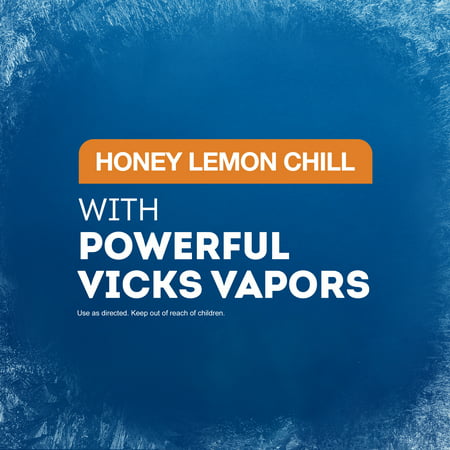 Vicks VapoCOOL SEVERE Medicated Lozenges, Honey Lemon Chill, 18 Drops ? Soothe Sore Throat Pain Caused by Cough