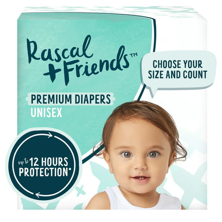 Rascal + Friends Premium Diapers (Choose Your Size & Count)